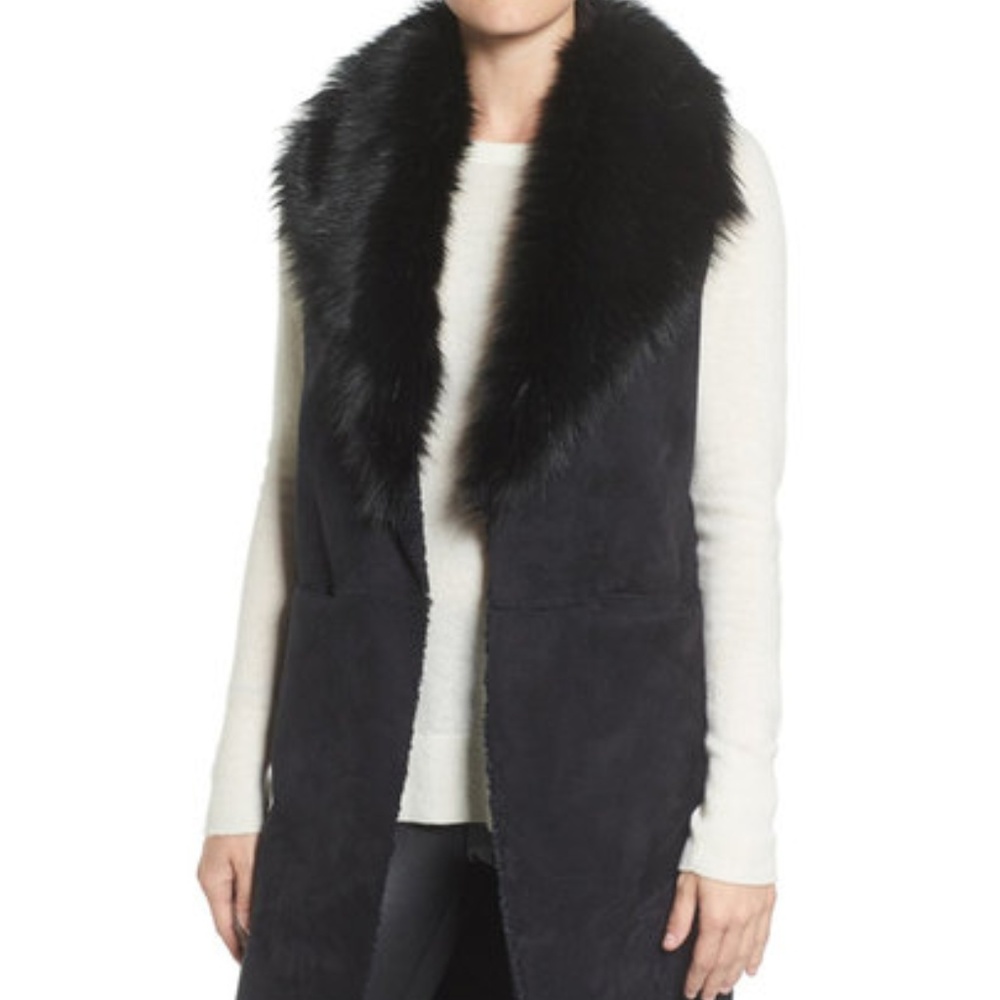 Black Fur Vest